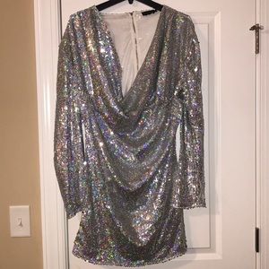 Silver sequin Dress